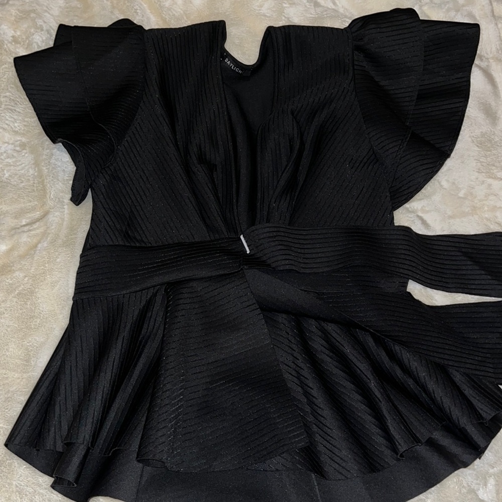 Daylight peplum top black sz 3x.